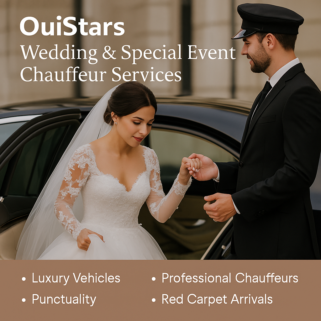 Elegant Wedding Chauffeur Services | OuiStars Luxury Event Transport