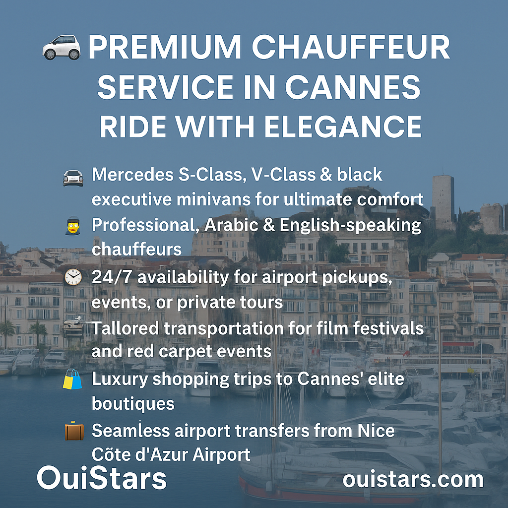 Luxury Chauffeur Service in Cannes – OuiStars Premium Transportation