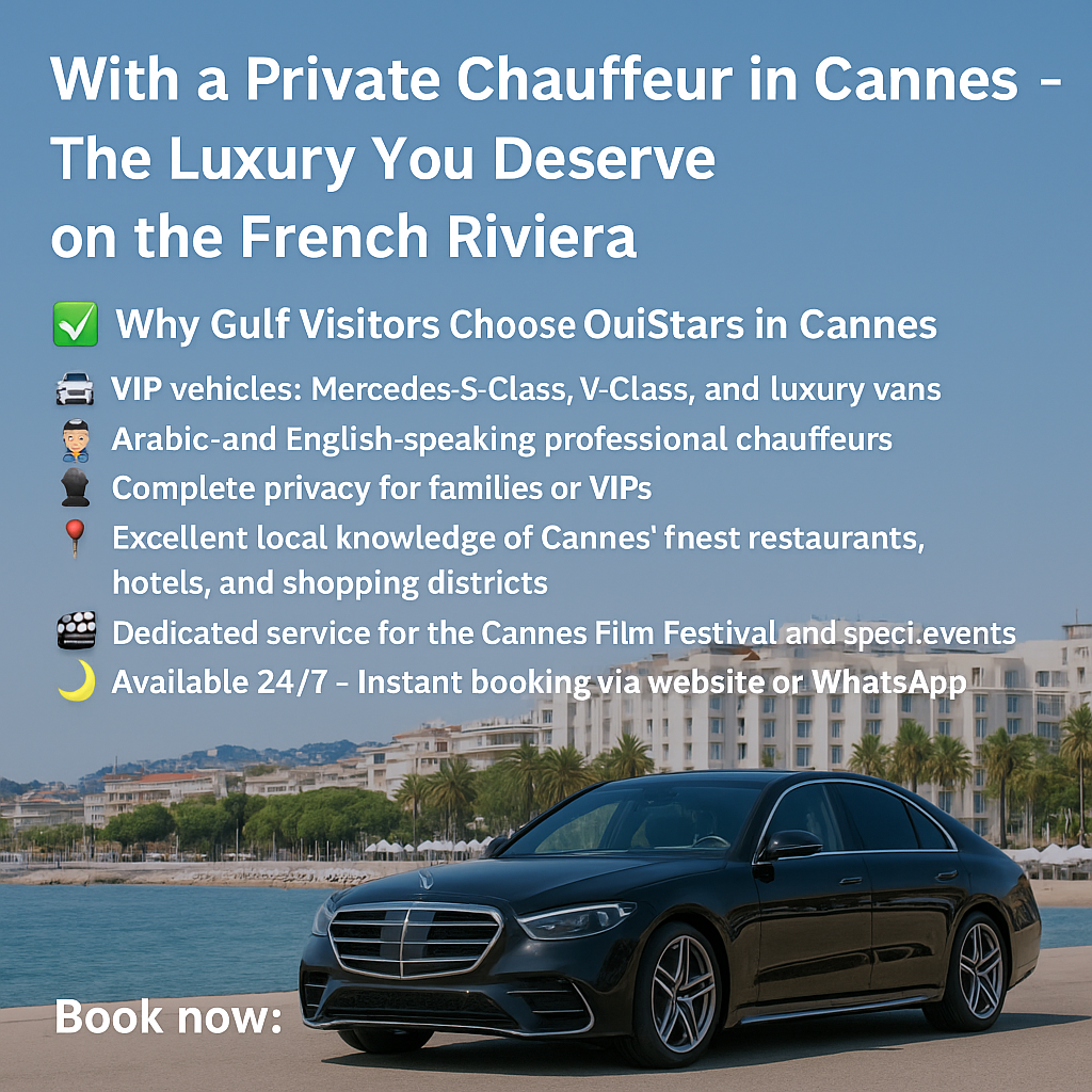 Luxury Chauffeur Service in Cannes – For Gulf Visitors | OuiStars